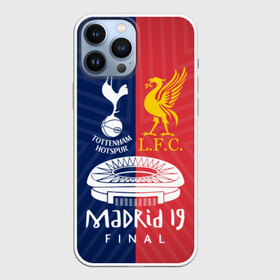 Чехол для iPhone 13 Pro Max с принтом Champions Final ,  |  | Тематика изображения на принте: champions league | england | final | kane | liverpool tottenham | madrid | salah | spain | кейн | ливерпуль | лига чемпионов | мадрид | салах | тоттенхэм