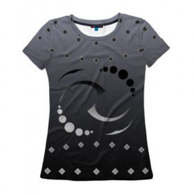 Женская футболка 3D с принтом Чёрно-белые сны , 100% полиэфир ( синтетическое хлопкоподобное полотно) | прямой крой, круглый вырез горловины, длина до линии бедер | 