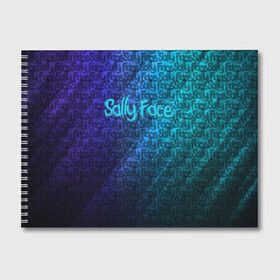Альбом для рисования с принтом Sally Face (Pattern) , 100% бумага
 | матовая бумага, плотность 200 мг. | Тематика изображения на принте: 2019 | 3d | pattern | sally face | tekstura | абстракция | градиент | игра | лого | логотип | надпись | паттерн | стиль | текстура
