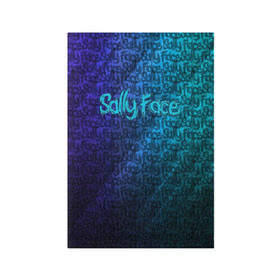 Обложка для паспорта матовая кожа с принтом Sally Face (Pattern). , натуральная матовая кожа | размер 19,3 х 13,7 см; прозрачные пластиковые крепления | Тематика изображения на принте: 2019 | 3d | pattern | sally face | tekstura | абстракция | градиент | игра | лого | логотип | надпись | паттерн | стиль | текстура