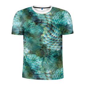 Мужская футболка 3D спортивная с принтом Чешуя русалки , 100% полиэстер с улучшенными характеристиками | приталенный силуэт, круглая горловина, широкие плечи, сужается к линии бедра | blue | color | fish | gray | green | mermaid | neyad | pattern | scales | sea | siren | skin | turquoise | wallpaper | water | бирюзовый | вода | зеленый | кожа | море | неяда | обои | паттерн | русалка | рыба | серый | сирена | цвет | чешуя