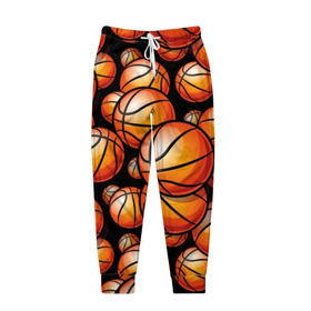 Мужские брюки 3D с принтом Баскетбольные мячи , 100% полиэстер | манжеты по низу, эластичный пояс регулируется шнурком, по бокам два кармана без застежек, внутренняя часть кармана из мелкой сетки | activity | ball | basketball | black | brightness | brown | circle | color | game | illustration | orange | sport | victory | yellow | активность | апельсиновый | баскетбол | желтый | игра | иллюстрация | коричневый | круг | мяч | оранжевый | победа | спо