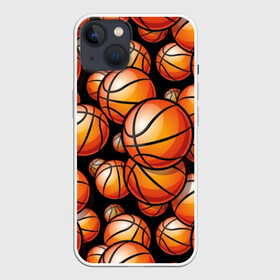 Чехол для iPhone 13 с принтом Баскетбольные мячи ,  |  | activity | ball | basketball | black | brightness | brown | circle | color | game | illustration | orange | sport | victory | yellow | активность | апельсиновый | баскетбол | желтый | игра | иллюстрация | коричневый | круг | мяч | оранжевый | победа | спо