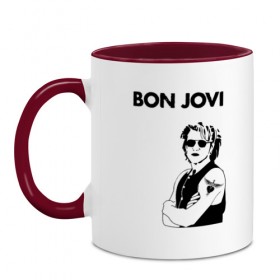 Кружка двухцветная с принтом Bon Jovi , керамика | объем — 330 мл, диаметр — 80 мм. Цветная ручка и кайма сверху, в некоторых цветах — вся внутренняя часть | bon jovi | альбом | арена | бон | бон джови | глэм | группа | джови | джон | метал | музыка | надпись | песни | поп | попрок | рок | рокер | смайл | солист | софт | стена | хард | хеви | хевиметал