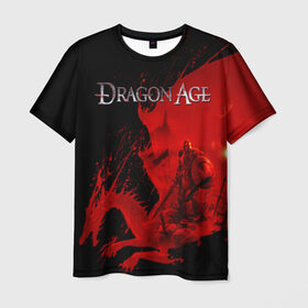 Мужская футболка 3D с принтом Dragon Age , 100% полиэфир | прямой крой, круглый вырез горловины, длина до линии бедер | Тематика изображения на принте: dragon age | gamer | grey wardens | inquisition | игры | инквизиция | компьютерные игры | серые стражи