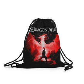 Рюкзак-мешок 3D с принтом Dragon Age , 100% полиэстер | плотность ткани — 200 г/м2, размер — 35 х 45 см; лямки — толстые шнурки, застежка на шнуровке, без карманов и подкладки | dragon age | gamer | grey wardens | inquisition | игры | инквизиция | компьютерные игры | серые стражи