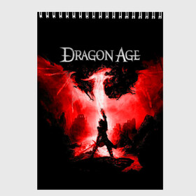 Скетчбук с принтом Dragon Age , 100% бумага
 | 48 листов, плотность листов — 100 г/м2, плотность картонной обложки — 250 г/м2. Листы скреплены сверху удобной пружинной спиралью | Тематика изображения на принте: dragon age | gamer | grey wardens | inquisition | игры | инквизиция | компьютерные игры | серые стражи