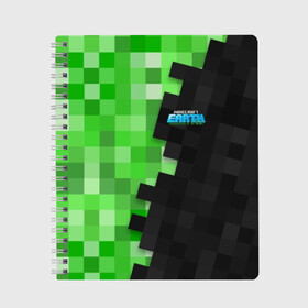 Тетрадь с принтом Minecraft EARTH , 100% бумага | 48 листов, плотность листов — 60 г/м2, плотность картонной обложки — 250 г/м2. Листы скреплены сбоку удобной пружинной спиралью. Уголки страниц и обложки скругленные. Цвет линий — светло-серый
 | craft | creeper | earth | game | green | logo | mine | minecraft | mobile | online | world | зеленый | земля | зомби | игра | крипер | лого | майкрафт | майнкрафт | мир | мобайл | онлайн | планета | синий | текстура