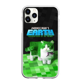 Чехол для iPhone 11 Pro Max матовый с принтом Minecraft EARTH - Котик , Силикон |  | craft | creeper | earth | game | green | logo | mine | minecraft | mobile | online | world | зеленый | земля | зомби | игра | крипер | лого | майкрафт | майнкрафт | мир | мобайл | онлайн | планета | синий | текстура