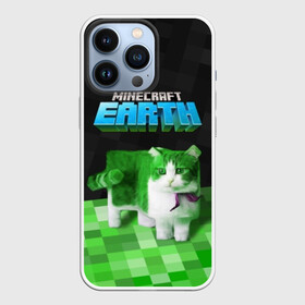 Чехол для iPhone 13 Pro с принтом Minecraft EARTH   Котик ,  |  | craft | creeper | earth | game | green | logo | mine | minecraft | mobile | online | world | зеленый | земля | зомби | игра | крипер | лого | майкрафт | майнкрафт | мир | мобайл | онлайн | планета | синий | текстура
