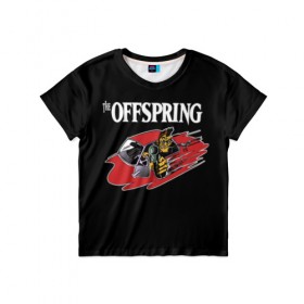Детская футболка 3D с принтом Offspring , 100% гипоаллергенный полиэфир | прямой крой, круглый вырез горловины, длина до линии бедер, чуть спущенное плечо, ткань немного тянется | offspring | ofspring | punk | rock | the offspring | группы | музыка | офспринг | оффспринг | панк | рок
