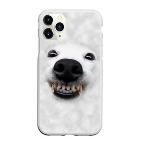 Чехол для iPhone 11 Pro Max матовый с принтом Собака - улыбака , Силикон |  | животные | зубы | мордочка | пес | прикол | смешная | собака | улыбака | улыбка | щенок | юмор