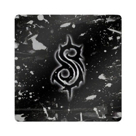 Магнит виниловый Квадрат с принтом Slipknot. , полимерный материал с магнитным слоем | размер 9*9 см, закругленные углы | 3d | slipknot | абстракция | брызги красок | гранж | лого | логотип | металл | музыка | ню метал группа | рок | слипкнот | текстура | эмблема