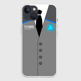 Чехол для iPhone 13 с принтом RK800 CONNOR ,  |  | action | ai | android | connor | dbhpk19 | detroit become human | rk 800 | rk 900 | андроиды | детектив | игра | интерактивное кино | кара | коннор | логотип | маркус | роботы | фирменный стиль | экшн