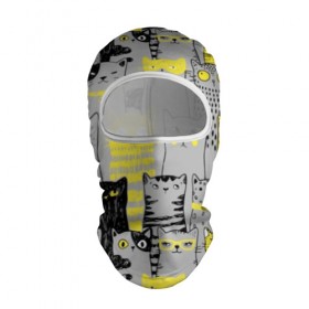 Балаклава 3D с принтом Смешные котики , 100% полиэстер, ткань с особыми свойствами — Activecool | плотность 150–180 г/м2; хорошо тянется, но при этом сохраняет форму. Закрывает шею, вокруг отверстия для глаз кайма. Единый размер | 