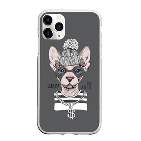 Чехол для iPhone 11 Pro Max матовый с принтом Криминальный кот , Силикон |  | breed | cat | chain | cool | decoration | dollar | gangster | hat | kitty | kote | logan | money | motto | pendant | rebel | rebellion | sphinx | text | бандит | бунтарь | девиз | деньги | доллар | киса | кот | котик | котэ | круто | кулон | логан | мяте 