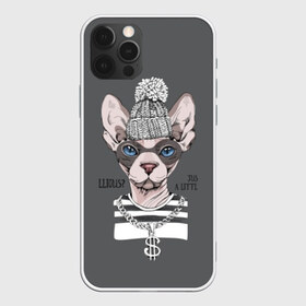 Чехол для iPhone 12 Pro Max с принтом Криминальный кот , Силикон |  | breed | cat | chain | cool | decoration | dollar | gangster | hat | kitty | kote | logan | money | motto | pendant | rebel | rebellion | sphinx | text | бандит | бунтарь | девиз | деньги | доллар | киса | кот | котик | котэ | круто | кулон | логан | мяте 
