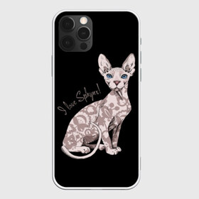 Чехол для iPhone 12 Pro Max с принтом I Love Sphynx! , Силикон |  | breed | cat | eyes | kitty | look | muzzle | paws | sphinx | tail | взгляд | глаза | киса | котик | котэ | кошка | лапы | любовь | порода | сфинкс | хвост