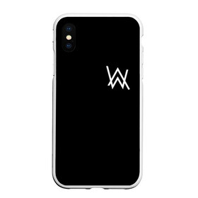 Чехол для iPhone XS Max матовый с принтом ALAN WALKER (НА СПИНЕ) , Силикон | Область печати: задняя сторона чехла, без боковых панелей | Тематика изображения на принте: alan walker | aw | electro | electro music | music | алан уокер | музыка | музыкант | электро | электронная музыка