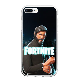 Чехол для iPhone 7Plus/8 Plus матовый с принтом Fortnite The Reaper , Силикон | Область печати: задняя сторона чехла, без боковых панелей | 2019 | armor | armour | cybersport | esport | fortnite | game | john wick | llama | logo | броня | джон уик | игра | киберспорт | лама | симулятор строительства | строительство | фортнайт | черный