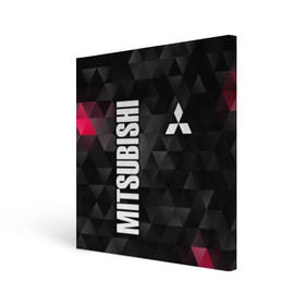 Холст квадратный с принтом Mitsubishi , 100% ПВХ |  | Тематика изображения на принте: mitsubishi | авто | автомобиль | лого | логотип | митсубиси | митсубиши | текстура