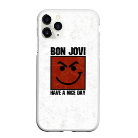 Чехол для iPhone 11 Pro матовый с принтом Have a nice day , Силикон |  | bon jovi | альбом | арена | бон | бон джови | глэм | группа | джови | джон | метал | музыка | надпись | песни | поп | попрок | рок | рокер | смайл | солист | софт | стена | хард | хеви | хевиметал
