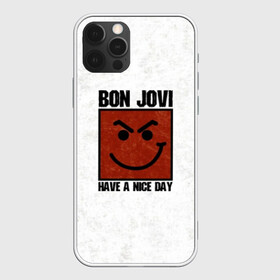 Чехол для iPhone 12 Pro Max с принтом Have a nice day , Силикон |  | bon jovi | альбом | арена | бон | бон джови | глэм | группа | джови | джон | метал | музыка | надпись | песни | поп | попрок | рок | рокер | смайл | солист | софт | стена | хард | хеви | хевиметал