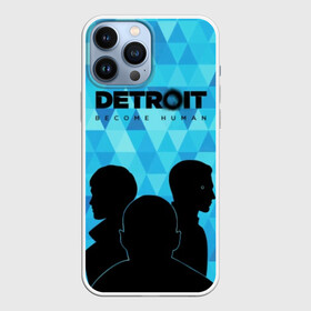 Чехол для iPhone 13 Pro Max с принтом Detroit: Become Human. ,  |  | become human | connor | dbh | dbhpk19 | detroit | detroit city | абстракция | анимация | геометрия | детройт | игра | коннор | надпись | силуэт | стать человеком | текстура | треугольник | треугольники