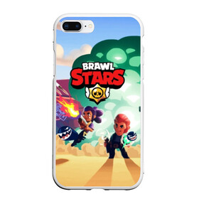 Чехол для iPhone 7Plus/8 Plus матовый с принтом BRAWL STARS , Силикон | Область печати: задняя сторона чехла, без боковых панелей | brawl | bull | colt | crow | el primo | game | games | leon | moba | online | penny | poco | shelly | spike | star | stars | wanted | брав | бравл | браво | звезда | звезды | игра | игры | лого | моба | онлайн | старс