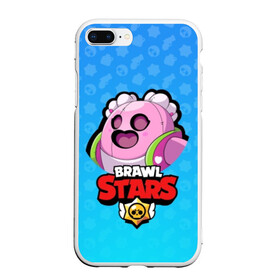 Чехол для iPhone 7Plus/8 Plus матовый с принтом Sakura Spike - BRAWL STARS , Силикон | Область печати: задняя сторона чехла, без боковых панелей | Тематика изображения на принте: brawl | bull | colt | crow | el primo | game | games | leon | moba | online | penny | poco | sakura | shelly | spike | star | stars | wanted | брав | бравл | браво | звезда | звезды | игра | игры | онлайн | старс