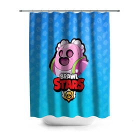 Штора 3D для ванной с принтом Sakura Spike - BRAWL STARS , 100% полиэстер | плотность материала — 100 г/м2. Стандартный размер — 146 см х 180 см. По верхнему краю — пластиковые люверсы для креплений. В комплекте 10 пластиковых колец | brawl | bull | colt | crow | el primo | game | games | leon | moba | online | penny | poco | sakura | shelly | spike | star | stars | wanted | брав | бравл | браво | звезда | звезды | игра | игры | онлайн | старс