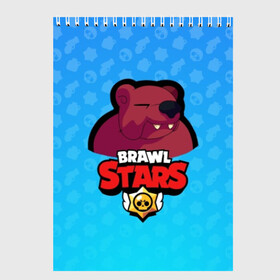 Скетчбук с принтом Bear - BRAWL STARS , 100% бумага
 | 48 листов, плотность листов — 100 г/м2, плотность картонной обложки — 250 г/м2. Листы скреплены сверху удобной пружинной спиралью | bear | brawl | bull | colt | crow | el primo | game | games | leon | moba | online | penny | poco | shelly | spike | star | stars | wanted | брав | бравл | браво | звезда | звезды | игра | игры | моба | онлайн | старс