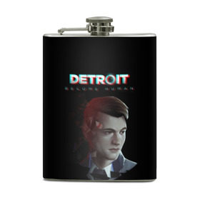 Фляга с принтом Detroit: Become Human. , металлический корпус | емкость 0,22 л, размер 125 х 94 мм. Виниловая наклейка запечатывается полностью | Тематика изображения на принте: become human | connor | dbh | dbhpk19 | detroit | detroit city | glitch | абстракция | геометрия | детройт | игра | коннор | надпись | стать человеком | текстура | треугольник | треугольники