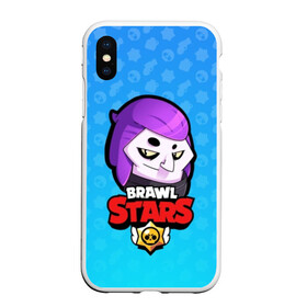 Чехол для iPhone XS Max матовый с принтом Mortis - BRAWL STARS , Силикон | Область печати: задняя сторона чехла, без боковых панелей | brawl | bull | colt | crow | el primo | game | games | leon | moba | mortis | online | penny | poco | shelly | spike | star | stars | wanted | брав | бравл | браво | звезда | звезды | игра | игры | моба | онлайн | старс