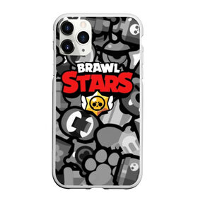 Чехол для iPhone 11 Pro матовый с принтом BRAWL STARS , Силикон |  | brawl | bull | colt | crow | el primo | game | games | leon | moba | online | penny | poco | shelly | spike | star | stars | wanted | брав | бравл | браво | звезда | звезды | игра | игры | лого | моба | онлайн | старс