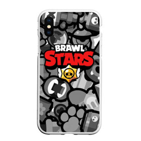 Чехол для iPhone XS Max матовый с принтом BRAWL STARS , Силикон | Область печати: задняя сторона чехла, без боковых панелей | brawl | bull | colt | crow | el primo | game | games | leon | moba | online | penny | poco | shelly | spike | star | stars | wanted | брав | бравл | браво | звезда | звезды | игра | игры | лого | моба | онлайн | старс