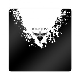 Магнит виниловый Квадрат с принтом Bon Jovi , полимерный материал с магнитным слоем | размер 9*9 см, закругленные углы | 