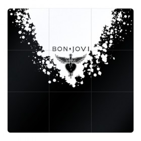 Магнитный плакат 3Х3 с принтом Bon Jovi , Полимерный материал с магнитным слоем | 9 деталей размером 9*9 см | 
