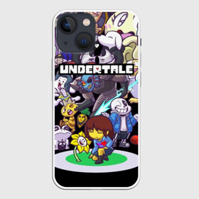 Чехол для iPhone 13 mini с принтом UNDERTALE ,  |  | annoying | asriel | chara | dog | frisk | game | games | papyrus | sans | tale | under | undertale | азриэль | андертейл | игра | игры | надоедливая | надоедливые | папирус | санс | собака | собаки | фриск | чара