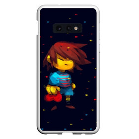 Чехол для Samsung S10E с принтом Фриск - UNDERTALE , Силикон | Область печати: задняя сторона чехла, без боковых панелей | annoying | asriel | chara | dog | frisk | game | games | papyrus | sans | tale | under | undertale | азриэль | андертейл | игра | игры | надоедливая | надоедливые | папирус | санс | собака | собаки | фриск | чара