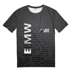 Мужская футболка 3D с принтом BMW , 100% полиэфир | прямой крой, круглый вырез горловины, длина до линии бедер | bmw | авто | автомобиль | бмв | лого | логотип | машина | надпись | текстура