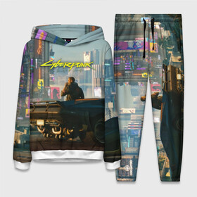 Женский костюм 3D (с толстовкой) с принтом CYBERPUNK 2077 ,  |  | 2019 | cd project red | cyberpunk 2077 | future | hack | night city | samurai | sci fi | андроиды | безумие | будущее | киберпанк 2077 | логотип | роботы | самураи | фантастика | цифры