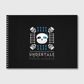 Альбом для рисования с принтом Undertale , 100% бумага
 | матовая бумага, плотность 200 мг. | Тематика изображения на принте: alphys | animation | asriel | comic dub | comic dubs | deltarune | gaming | toriel | undertale | андертеил | история | подземная | фриск | чай тв | чара