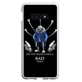 Чехол для Samsung S10E с принтом BAD TIME , Силикон | Область печати: задняя сторона чехла, без боковых панелей | animation | chara | comic | dub | flowey | frisk | megalovania | papyrus | sans | undertale comic dub | андертейл | папирус | подземная | санс | сказка