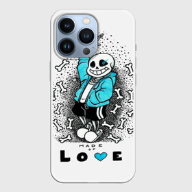Чехол для iPhone 13 Pro с принтом Made of love ,  |  | Тематика изображения на принте: alphys | animation | asriel | comic dub | comic dubs | deltarune | gaming | toriel | undertale | андертеил | история | подземная | фриск | чай тв | чара