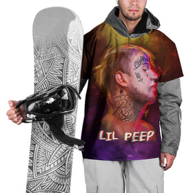 Накидка на куртку 3D с принтом Lil Peep ART , 100% полиэстер |  | Тематика изображения на принте: 