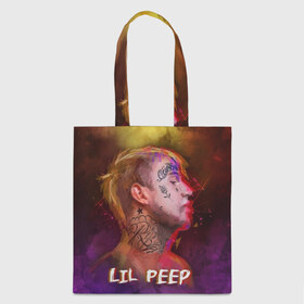 Сумка 3D повседневная с принтом Lil Peep ART , 100% полиэстер | Плотность: 200 г/м2; Размер: 34×35 см; Высота лямок: 30 см | 