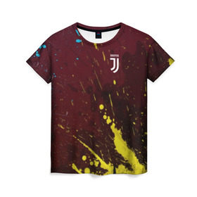 Женская футболка 3D с принтом Juventus (Брызги Красок). , 100% полиэфир ( синтетическое хлопкоподобное полотно) | прямой крой, круглый вырез горловины, длина до линии бедер | 3d | abstract | football | juventus | new | sport | абстракция | брызги красок | вектор | геометрия | лого | логотип | пятна | состав | спорт | текстура | футбол | ювентус