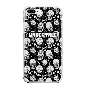 Чехол для iPhone 7Plus/8 Plus матовый с принтом UNDERTALE , Силикон | Область печати: задняя сторона чехла, без боковых панелей | game | undertale | азриэль дримурр | альфис | андайн | андертейл | асгор дримурр | добро | дьявол | зло | игра | игры | кости | меттатон | папирус | санс | стрела | ториэль | трезубец | фриск | чара | черный