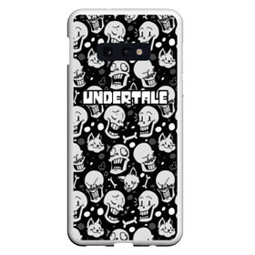 Чехол для Samsung S10E с принтом UNDERTALE , Силикон | Область печати: задняя сторона чехла, без боковых панелей | game | undertale | азриэль дримурр | альфис | андайн | андертейл | асгор дримурр | добро | дьявол | зло | игра | игры | кости | меттатон | папирус | санс | стрела | ториэль | трезубец | фриск | чара | черный